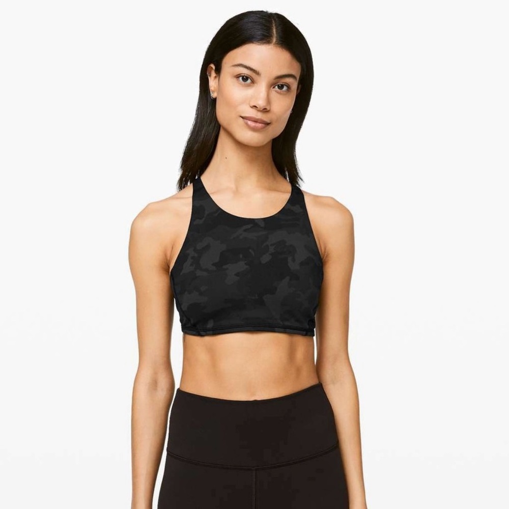 Lululemon Athletica Black Camouflage Sports Bra